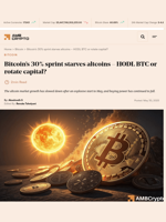 Bitcoin’s 30% sprint starves altcoins - HODL BTC or rotate capital? - AMBCrypto
