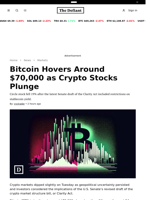 Bitcoin Hovers Around $70,000 as Crypto Stocks Plunge - 