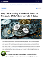 Why XRP Is Stalling While Retail Flocks to This Under-$1 DeFi Coin for Multi-X Gains