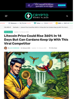 Litecoin Price Could Rise 360% In 14 Days But Can Cardano Keep Up With This Viral Competitor - Crypto News Flash