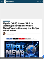 Ripple (XRP) News: XRP Is Chasing Institutions While AlphaPepe Is Chasing the Bigger Retail Move