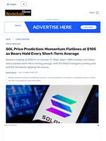 SOL Price Prediction: Momentum Flatlines at $105 as Bears Hold Every Short-Term Average - Blockchain.News