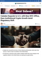 Caladan Expands to U.S. with New NYC Office, Eyes Institutional Crypto Growth Amid Regulatory Shift - TheNewsCrypto