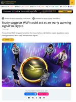 WLFI May Have Signaled Crypto Crash Hours Before Bitcoin: Study