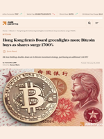 Hong Kong firm’s Board greenlights more Bitcoin buys as shares surge 1700% - AMBCrypto