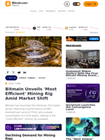 Bitmain Unveils 'Most Efficient' Mining Rig Amid Market Shift – Mining Bitcoin News