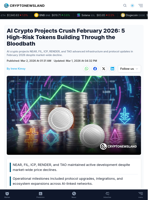 AI Crypto Projects Crush February 2026: 5 High-Risk Tokens Building Through the Bloodbath