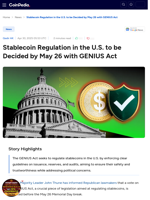 Stablecoin Regulation in the U.S. to be Decided by May 26 with GENIUS Act