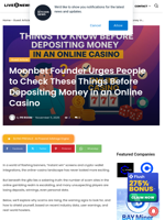 Moonbet Founder Urges People to Check These Things Before Depositing Money in an Online Casino | Live Bitcoin News