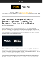 XDC Network Partners with Bitso Business to Power Cross-Border Payments from the U.S. to Mexico