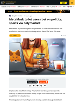 MetaMask to Let Users Bet With Polymarket Integration