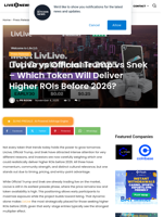 LivLive vs Official Trump vs Snek - Which Token Will Deliver Higher ROIs Before 2026? | Live Bitcoin News