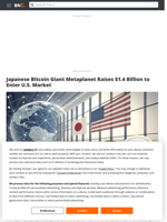 Japanese Bitcoin Giant Metaplanet Raises $1.4 Billion to Enter U.S. Market - Brave New Coin