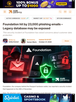 Foundation hit by 23,000 phishing emails - Legacy database may be exposed - AMBCrypto