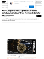 XRP Ledger's New Update Disables Batch Amendment for Network Safety - U.Today