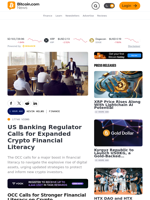 US Banking Regulator Calls for Expanded Crypto Financial Literacy – Finance Bitcoin News