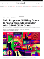 Celo Proposes Shifting Opera to 'Long-Term Stakeholder' with 160M CELO Grant - 