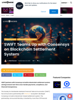 SWIFT Teams Up with Consensys on Blockchain Settlement System | Live Bitcoin News