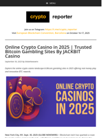 Online Crypto Casino in 2025 | Trusted Bitcoin Gambling Sites By JACKBIT Casino