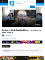 Cardano Is Stuck, Says Hoskinson—Here’s How Wants To Fix It