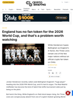 England has no fan token for the 2026 World Cup, and that's a problem worth watching