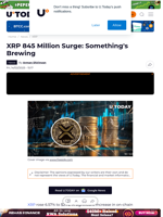 XRP 845 Million Surge: Something's Brewing
