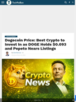 Dogecoin Price: Best Crypto to Invest In as DOGE Holds $0.093 and Pepeto Nears Listings - TechBullion