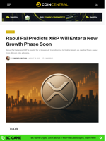 Raoul Pal Predicts XRP Will Enter a New Growth Phase Soon - CoinCentral