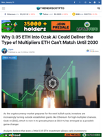 Why 0.05 ETH into Ozak AI Could Deliver the Type of Multipliers ETH Can’t Match Until 2030