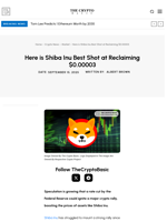 Here is Shiba Inu Best Shot at Reclaiming $0.00003