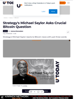 Strategy's Michael Saylor Asks Crucial Bitcoin Question