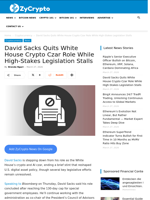 David Sacks Quits White House Crypto Czar Role While High-Stakes Legislation Stalls ⋆ ZyCrypto