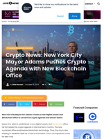 Crypto News: New York City Mayor Adams Pushes Crypto Agenda with New Blockchain Office | Live Bitcoin News