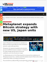 Metaplanet expands Bitcoin strategy with new US, Japan units - The Crypto News Wire