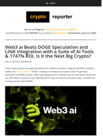 Web3 ai Presale at $0.000365 Surges Past DOGE Hype and LINK Utility in 2025