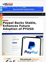 Paypal Backs Stable, Enhances Future Adoption of PYUSD - The Crypto News Wire