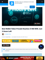 Best Wallet Token Presale Crosses $18M With Only Hours Left