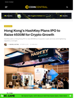 Hong Kong's HashKey Plans IPO to Raise $500M for Crypto Growth - CoinCentral