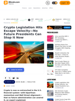 Crypto Legislation Hits Escape Velocity—No Future Presidents Can Stop It Now – Regulation Bitcoin News