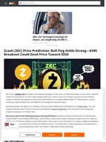 Zcash (ZEC) Price Prediction: Bull Flag Holds Strong—$390 Breakout Could Send Price Toward $550 - Brave New Coin