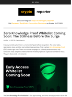 Zero Knowledge Proof Whitelist Coming Soon | The Stillness Before the Surge