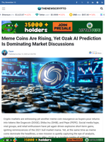 Meme Coins Are Rising, Yet Ozak AI Prediction Is Dominating Market Discussions