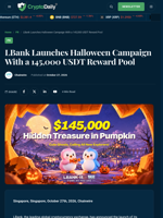 LBank Launches Halloween Campaign With a 145,000 USDT Reward Pool - Crypto Daily