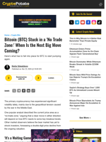 Bitcoin (BTC) Stuck in a 'No Trade Zone:' When Is the Next Big Move Coming?