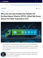 Why Are Sui and Avalanche Holders So Excited About Mantix (MTX): What We Know About the New Impressive ICO