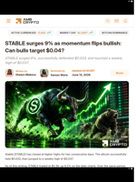 STABLE surges 9% as momentum flips bullish: Can bulls target $0.04? - AMBCrypto