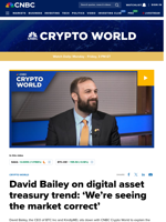 David Bailey on digital asset treasury trend: 'We're seeing the market correct'