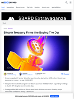 Bitcoin Treasury Firms in Buying the Dip – Something Big Coming?