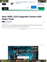New XRPL 3.0.0 Upgrade Comes with Major Fixes - U.Today