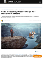 Shiba Inu’s (SHIB) Price Forming a ‘W’? Here’s What It Means - DailyCoin